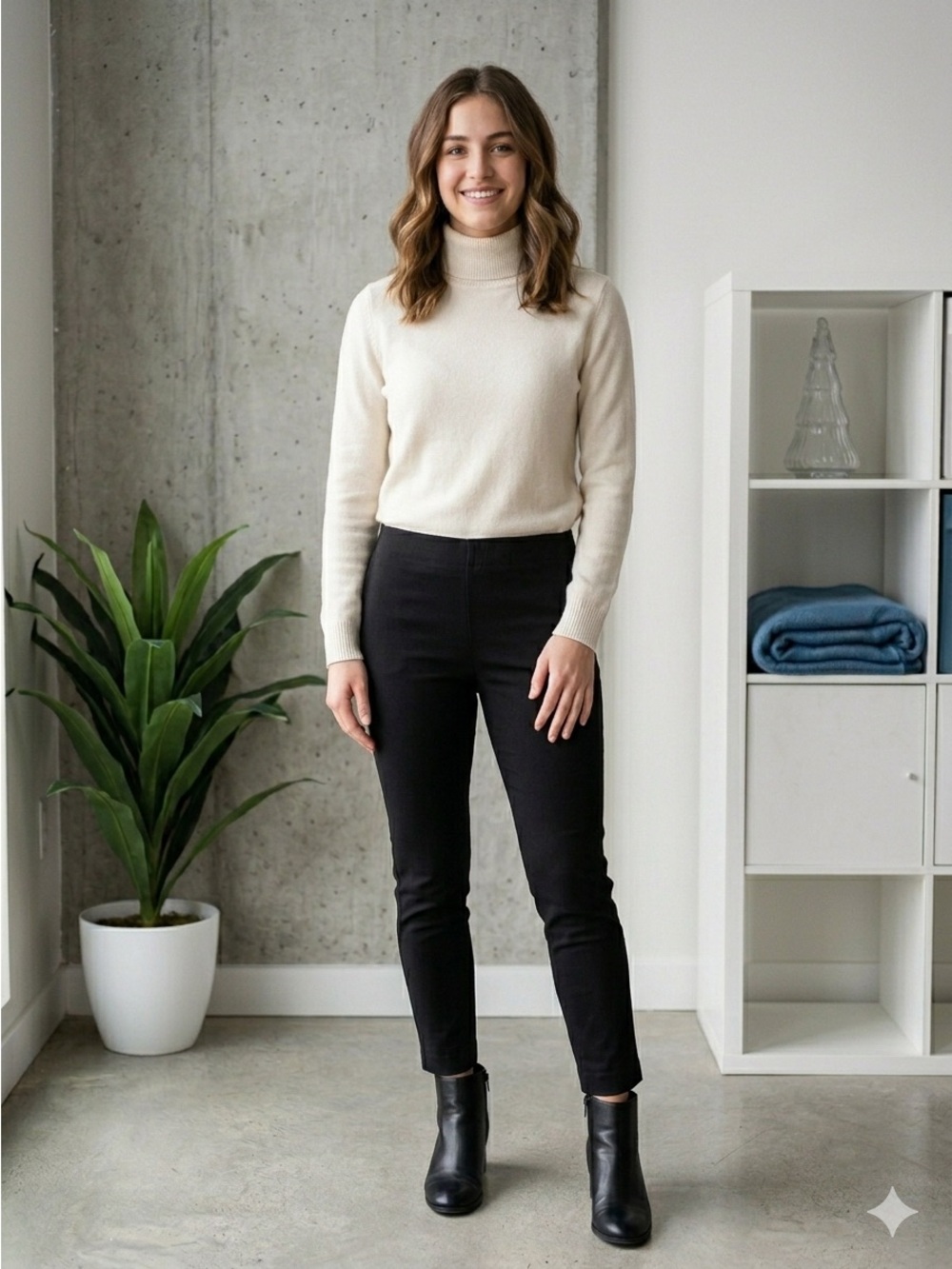 Adrianna Papell Black Skinny Pants